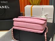CHANEL | Flap Bag With Top Handle Pink Calfskin - 25cm - 5