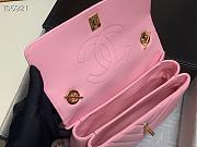 CHANEL | Flap Bag With Top Handle Pink Calfskin - 25cm - 3