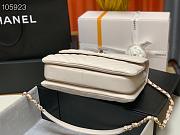 CHANEL | Flap Bag With Top Handle White Calfskin - 25cm - 5