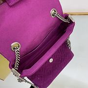 FENDI | Midi Baguette Chain Purple FF Fabric Bag - 24cm - 5