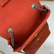 FENDI | Midi Baguette Chain Red FF Fabric Bag - 24cm - 3