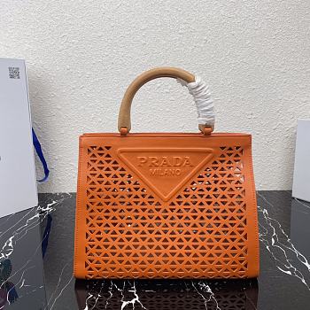 PRADA | Hollows Tote Bag With Handle Orange 1BG405 - 30cm