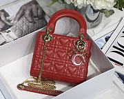 DIOR | Lady Dioramour Red Lambskin M6010 - 17cm - 1