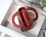 DIOR | Lady Dioramour Red Lambskin M6010 - 17cm - 6