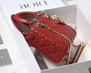 DIOR | Lady Dioramour Red Lambskin M6010 - 17cm - 5
