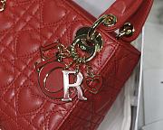 DIOR | Lady Dioramour Red Lambskin M6010 - 17cm - 3