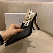 J'ADIOR | Slingback Pump Black Smooth Leather 10cm - 4