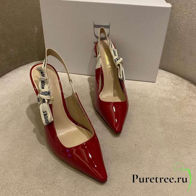 J'ADIOR | Slingback Pump Red Patent Leather 10cm - 1