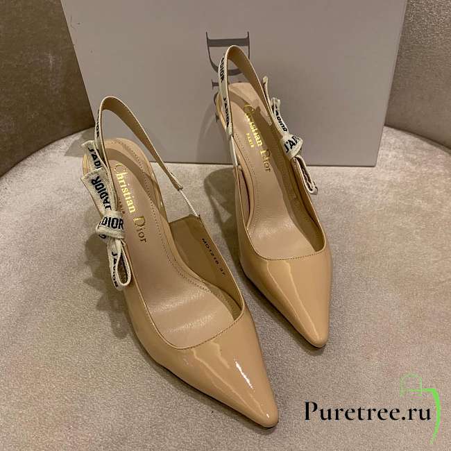 J'ADIOR | Slingback Pump Beige Patent Leather 10cm - 1