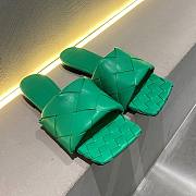 Bottega Veneta | Lido Green Flat Sandals - 1
