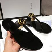 GUCCI | Sandal With Double G Black Leather - 4
