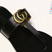 GUCCI | Sandal With Double G Black Leather - 2
