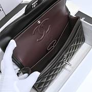 CHANEL | Classic Flap Bag Black Lambskin Silver Hardware A01112 - 25cm - 4