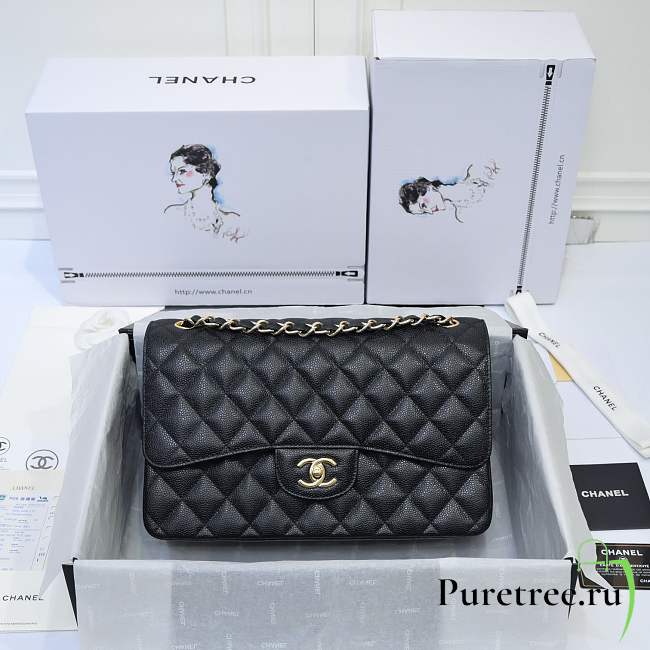 chanel classic flap 25cm caviar