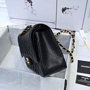 CHANEL | Classic Flap Bag Black Caviar Leather Gold Hardware A01112 - 25cm - 5
