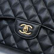 CHANEL | Classic Flap Bag Black Caviar Leather Gold Hardware A01112 - 25cm - 2