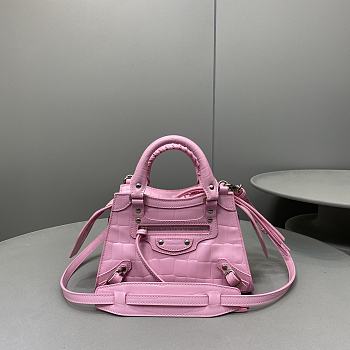 Balenciaga | Neo Classic Mini Handbag Crocodile Embossed Pink 92535