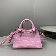 Balenciaga | Neo Classic Mini Handbag Crocodile Embossed Pink 92535 - 4