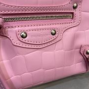 Balenciaga | Neo Classic Mini Handbag Crocodile Embossed Pink 92535 - 6