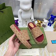 GUCCI | Platform Slide Sandal Canvas - 5cm - 5