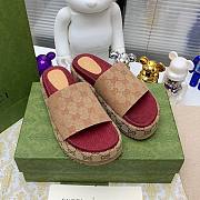 GUCCI | Platform Slide Sandal Canvas - 5cm - 1