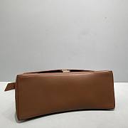 BALENCIAGA | Downtown Medium Shoulder Bag In Brown - 32cm - 3