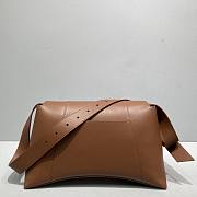 BALENCIAGA | Downtown Medium Shoulder Bag In Brown - 32cm - 4