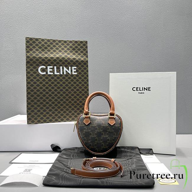 CELINE | Medium Heart Bag In Triomphe Canvas - 14.5cm - 1