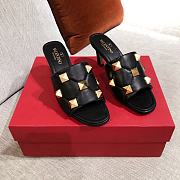 VALENTINO | Stud Slide Sandal In Black - 6.5cm - 1