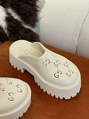 GUCCI | Platform Sandal In White - 5.5cm - 4