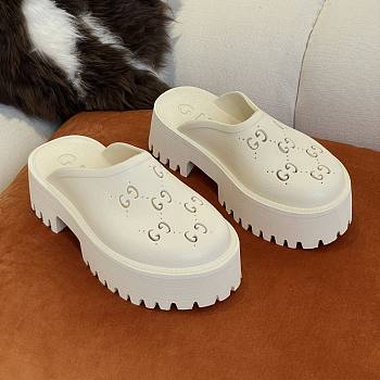 GUCCI | Platform Sandal In White - 5.5cm