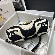 CHANEL | 19 Handbag CC Printed Fabric Flap Bag AS1161 - 26cm - 3