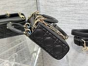 DIOR | Lady D-Joy Bag Black Lambskin M0540 - 26 x 13.5 x 5cm - 6