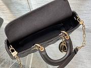 DIOR | Lady D-Joy Bag Black Lambskin M0540 - 26 x 13.5 x 5cm - 5