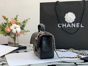 CHANEL | Handle Flap Bag Black Lambskin With Charm - 20 x 13 x 9cm - 6