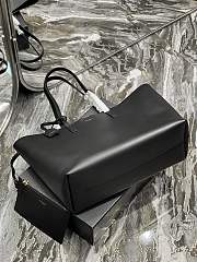 YSL | Shopping Tote Bag Black Smooth Leather - 38 x 28 x 13cm - 6