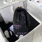CHANEL | Small Flap Bag Black Denim AS3134 - 23 x 14 x 8cm - 3