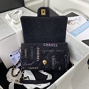 CHANEL | Small Flap Bag Black Denim AS3134 - 23 x 14 x 8cm - 5