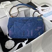 CHANEL | Large Flap Bag Blue Denim AS3135 - 28 x 16 x 6cm - 4