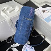 CHANEL | Small Flap Bag Blue Denim AS3134 - 23 x 14 x 8cm - 5