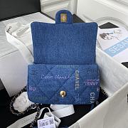 CHANEL | Small Flap Bag Blue Denim AS3134 - 23 x 14 x 8cm - 2