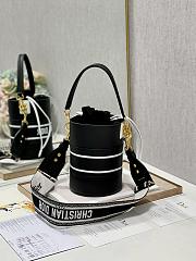 DIOR | Small Vibe Bucket Bag Black Calfskin M8703 - 18 x 14 x 14cm - 2