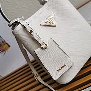PRADA | Medium Saffiano White Leather - 17 x 18 x 10.5cm - 6