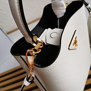 PRADA | Medium Saffiano White Leather - 17 x 18 x 10.5cm - 5