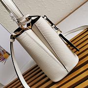 PRADA | Medium Saffiano White Leather - 17 x 18 x 10.5cm - 2