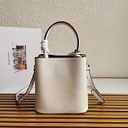 PRADA | Medium Saffiano White Leather - 17 x 18 x 10.5cm - 3