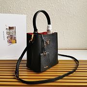 PRADA | Medium Saffiano Black Leather - 17 x 18 x 10.5cm - 6