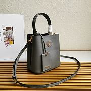 PRADA | Medium Saffiano Gray Leather - 17 x 18 x 10.5cm - 5