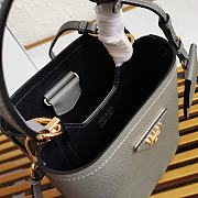 PRADA | Medium Saffiano Gray Leather - 17 x 18 x 10.5cm - 6