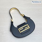 FENDI | Mini Cookie Bag Black Leather - 22 x 17.5 x 4.5cm - 5